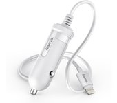 Hama Lightning Teléfono móvil, Smartphone Blanco Encendedor de cigarrillos Auto