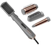 BaByliss Cepillo de Aire Style 1000 - Cepillo secador de pelo, Todo en Uno, Voluminizador y Rizador, Sistema iónico avanzado, Antiencrespamiento, 1000 W, 4 accesorios, Cobre/Gris, AS136E