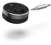 HAMA| Receptor Bluetooth para Coche con Enchufe Jack 3.5mm (con Bluetooth 5.1, Admite los asistentes de Voz existentes Siri y Google Assistant, 2 Botones para contestar Llamadas) Color Negro