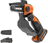 WORX WG324E Mini sierra de cadena para poda 20 V Máx. Worx, PowerShare, Incluye 1 batería 2 Ah y cargador, Motosierra de poda, Ligera y compacta, Multicolor, Espada de 12 cm