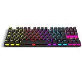 Krom KASIC TKL -NXKROMKASICTKL - Teclado Gaming Mecánico RGB Rainbow, Sin Teclado Numérico, Modo Juego, Anti-gohsting, Windows 7 / 8 / 8.1 / 10, USB, layout español, Negro, normal