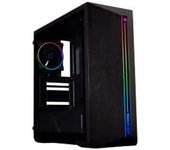 DeepGaming DGC-A200 - Caja PC Gaming ATX/microATX, Ventana Lateral de Cristal Templado, Iluminación A-RGB, Compatible con Refrigeración Líquida PC. Color Negro