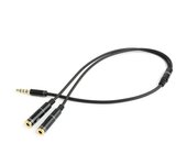 Gembird !Adapter audio microphon 3.5mm mini Jack/4PIN/0. cable de audio 0,2 m 2 x 3.5mm 3,5mm Negro
