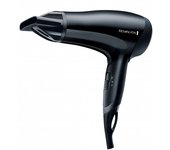 Remington Secador de pelo de iones Power Dry, 2000 W, diseño compacto, boquilla moldeadora, 3 niveles de calefacción, 2 niveles de ventilador separados, nivel de refrigeración, ajuste ecológico