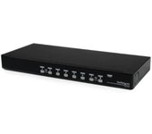 StarTech.com Conmutador Switch KVM 8 Puertos de Vídeo VGA HD15 USB 2.0 USB A - 1U Rack Estante