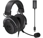 ENDORFY VIRO Plus USB, Auriculares Over Ear, par Adicional de Almohadillas de Tela, micrófono Desmontable, Cable Desmontable, Tarjeta de Sonido USB 7.1 | EY1A001