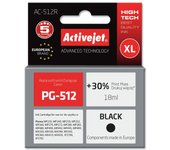 Activejet Tinta AC-512R (sustituye a la Canon PG-512; Premium; 18 ml; negra)