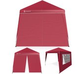 Cenador plegable Capri rojo 3x3m incl 2 paredes laterales