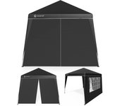 Cenador plegable Capri negro 3x3m incl 2 paredes laterales