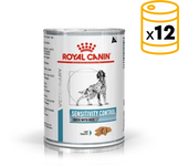 12 Unidades. Royal Canin Dog Veterinary Sensitivity Control Comida Húmeda Para Perro Con Pato Y Arroz