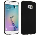 Avizar Funda Protectora de Silicona Flexible Antihuellas Negra para Samsung Galaxy S6 Edge