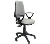 Piqueras y Crespo Elche S Bali Silla de Oficina Brazos Fijos Ruedas Parquet Gris Claro