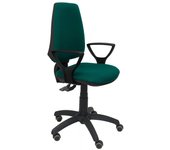 Piqueras y Crespo Elche S Bali Silla de Oficina Brazos Fijos Ruedas Parquet Verde Claro