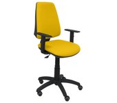 Piqueras y Crespo Elche CP Bali Silla de Oficina Brazos Regulables Ruedas Parquet Amarilla