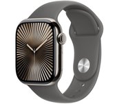 Apple Watch Series 10 GPS + Cellular 42mm Caja Titanio Natural con Correa Deportiva Gris Piedra S/M