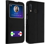 Funda Samsung Galaxy A20e con Doble ventana Descuelgue rápido - Negro