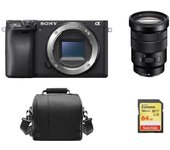 SONY A6400 Cuerpo Negro + SONY SEL 18-105MM F4 G OSS + Tarjeta SD de 64GB + Bolsa de camara