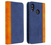 Funda cartera Huawei P20 Lite F. Soporte y Bicolor - Azul oscuro