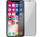 Cristal templado antiespías 9H biselado para iPhone X y XS - Marco negro