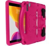 Carcasa iPad 2019 10.2 para Niños con Asa, Diseño Panda - Rosa