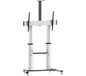 Fonestar STS-40106P soporte de pie para pantalla plana 2,54 m (100 pulgadas pulgadas) Soporte de suelo con ruedas para pantalla plana Plata