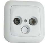 Base de antena empotrable de 75 O Electro Dh 36.530/SAT, color blanco 8430552108336
