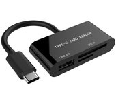 Gembird UHB-CR3-02 lector de tarjeta Negro USB 3.0 (3.1 Gen 1) Type-C