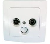 Base antena TV+RADIO+SATempotrable.Lille Electro Dh 36.535/SAT/B, color blanco, 8430552137824