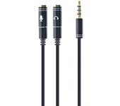 Gembird !Adapter audio microphon 3.5mm mini Jack/4PIN/0. cable de audio 0,2 m 2 x 3,5mm 3,5mm Negro