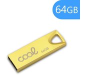 Pen Drive USB x64 GB 2.0 COOL Metal KEY Dorado