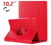 Funda iPad (2019) 10,2 pulg Giratoria Polipiel Rojo