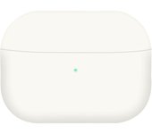 Funda protectora de silicona mate para AirPods Pro compatible carga QI - Blanco