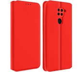Funda Xiaomi Redmi Note 9 Libro Billetera F. Soporte - Rojo