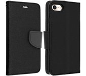 Funda cartera Apple iPhone 7 y 8 F. Soporte Fancy Style - Negro