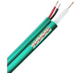 Bobina 100m Cable Rg59 + 2x0,75mm Verde Kx6p-100
