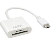 Lindy 43185 lector de tarjeta Blanco USB 3.0 (3.1 Gen 1) Type-C