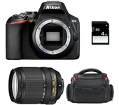 D3500 + AF-S DX 18-140 mm f/3.5-5.6G ED VR + Bolsa + SD 4Go