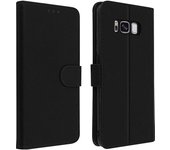 Funda Samsung Galaxy S8 Libro Billetera F. Soporte - Negro