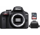 NIKON D3400 Cuerpo Negro + Bolsa de la camara+Tarjeta SD de 8 gb