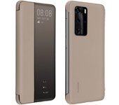 Funda P40 Pro Translúcida Smart View Original - Beige