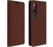 Funda Xiaomi Mi 10/10 Pro de piel y cartera con F. Soporte - Marrón