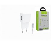 Cargador USB Enchufe 5V 2.1A 10W Carga Rápida 100V/240V Cable MicroUSB 100cm