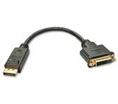 Lindy 41004 adaptador de cable de vídeo 0,15 m DisplayPort DVI-D Negro