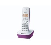 Panasonic KX-TG1611FRF teléfono Teléfono DECT Púrpura, Blanco Identificador de llamadas