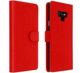 Funda Vintage Samsung Galaxy Note 9 Billetera F. Soporte - Rojo