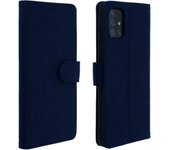 Funda Samsung Galaxy A71 Libro Billetera F. Soporte - Azul oscuro