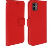Funda Libro Cartera F. Soporte iPhone 11 - Rojo