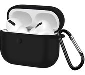 Funda AirPods Pro Silicona Antihuellas con Mosquetón - Negro