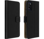 Funda billetera para Samsung Galaxy A41 Cuero auténtico F.Soporte - Negro