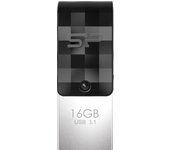 Silicon Power Mobile C31 unidad flash USB 16 GB USB Type-A / USB Type-C 3.0 (3.1 Gen 1) Negro, Plata